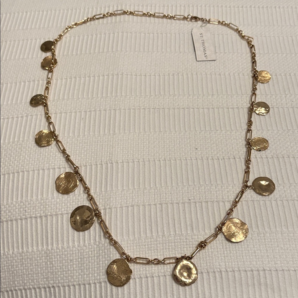 Stunning Gold Coin Necklace by Brand